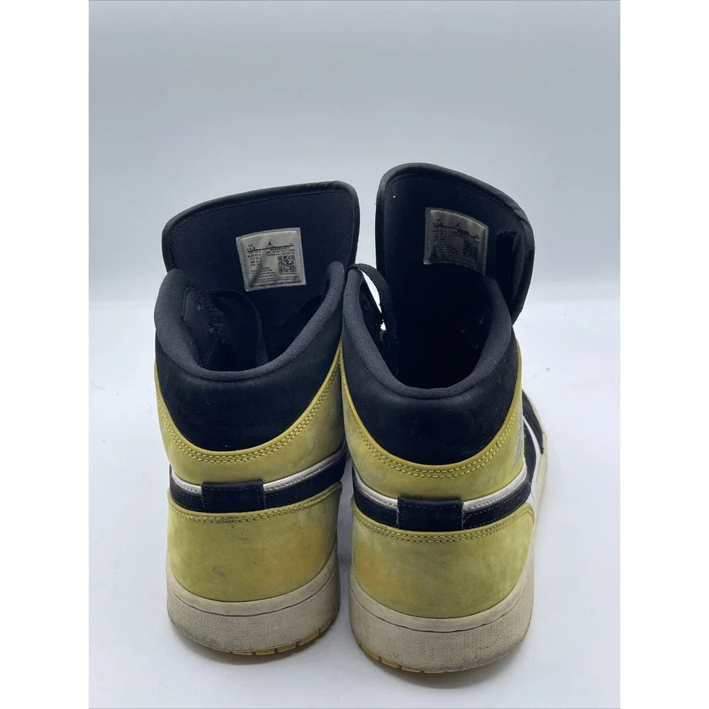 2019 Nike Air Jordan 1 Mid Yellow Toe 852542 071 Sneakers‎ Size 11.5